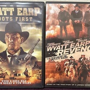Lot of 2 Wyatt Earp DVDs great condition Val Kilmer Trace Adkins westerns